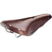 Brooks England B17 Carved Saddle with Steel Rails - Brown