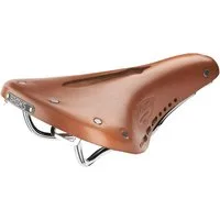 Brooks England B17 Carved Short Female Saddle with Steel Rails - Honey