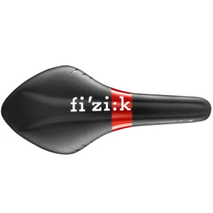 Fizik Arione VS Kium Road Saddle - Black / Red / Kium Rails