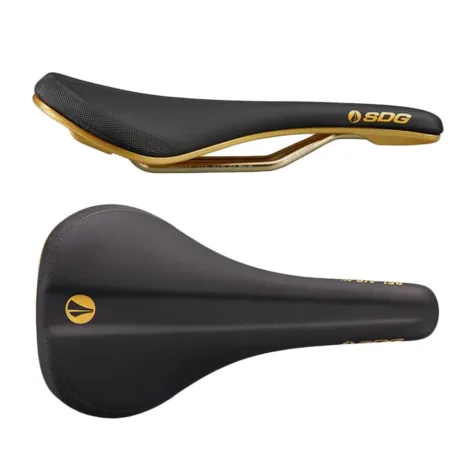 SDG Bel Air V3 Galactic Lux-Alloy Saddle - Black / Gold